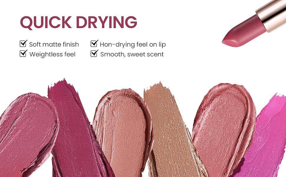 Metallic Shine Lip Balm Glossy Natural Hydrating Nude Velvet Red Lipstick Pen for Fuller Lips