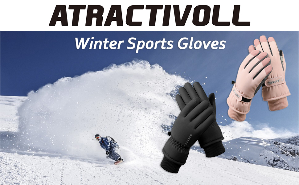 Cálidos guantes de esquí de invierno