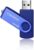 ENUODA Memorias USB 64GB USB 2.0 Stick Flash Drive Pendrive Pivote Memorias Giratoria Plegable Diseño de Cierre (Azul)