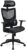 T-THREE.Silla de escritorio ergonómica, silla giratoria con soporte lumbar ajustable, reposacabezas y reposabrazos, ajuste de altura y función balancín, silla de oficina que protege la espalda (Negro)