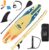 GOPLUS Tabla para Paddle Surf, Asiento para Tabla Paddle Surf Hinchable, Set de Tabla para Sup, 15 cm de Espesor 120KG MÁX, con Mochila, Bomba y Remo Ajustable de 160 a 210 cm, 320 x 76 x 15 cm