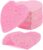 50 Piezas Esponja Facial Comprimida Exfoliación Esponja de Limpieza Facial Natural Corazón Esponja de Maquillaje Reutilizable Esponja de Belleza para Lacial Profunda y Desmaquillante (Rosa)