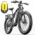 Bicicleta eléctrica de montaña para Adultos, BAFANG Motor 48V17.5AH Batería de Larga duración ebike, 26″ Fat Tyre Bicicleta eléctrica con suspensión Completa