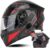 Casco Moto Modular con Bluetooth Slot Cascos Integral Flip Up con Doble Visera Micrófono Casco Moto Abatible ECE Homologado Cascos De Motocicleta para Hombre y Mujer 55~64cm