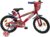 EDEN-BIKES 16′ – Bicicleta de 16″ Disney/Cars + Casco Incluido, Color Rojo y Negro con Detalles Azul y Blanco