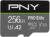 PNY Tarjeta de memoria microSDXC PRO Elite 256GB + Adaptador SD, Clase 10 UHS-I, U3, V30 para vídeo de 4K, A2 App Performance, Hasta 100MB/s de velocidad de lectura