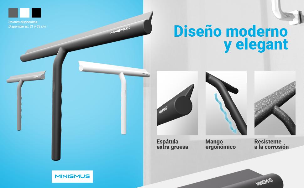 escobillas de baño cortina de ducha limpiacristales magnetico  accesorios baño negro