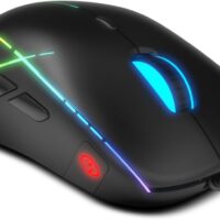 Ozone Gaming Ratón Neon X50 - Avanzado - Sensor Óptico Pixart PMW3327, ARGB, 6200 dpi, Botones Programables, Ambidiestro, Ergonómico, Negro