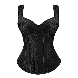 Grebrafan Corsés para Las Mujeres Nupcial Corset Bustiers con Tirantes Talla Grande