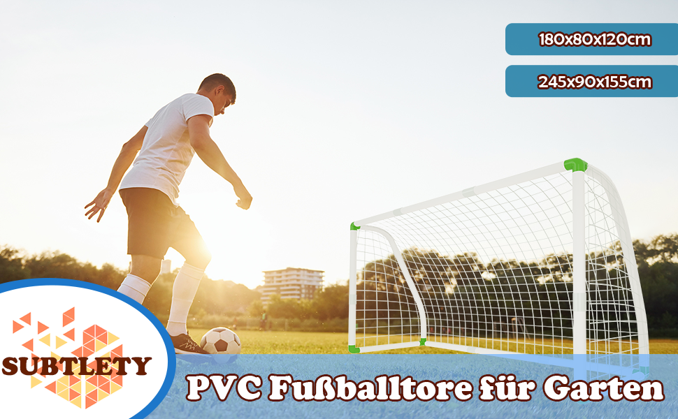SUBTLETY Portería de fútbol de PVC para jardín