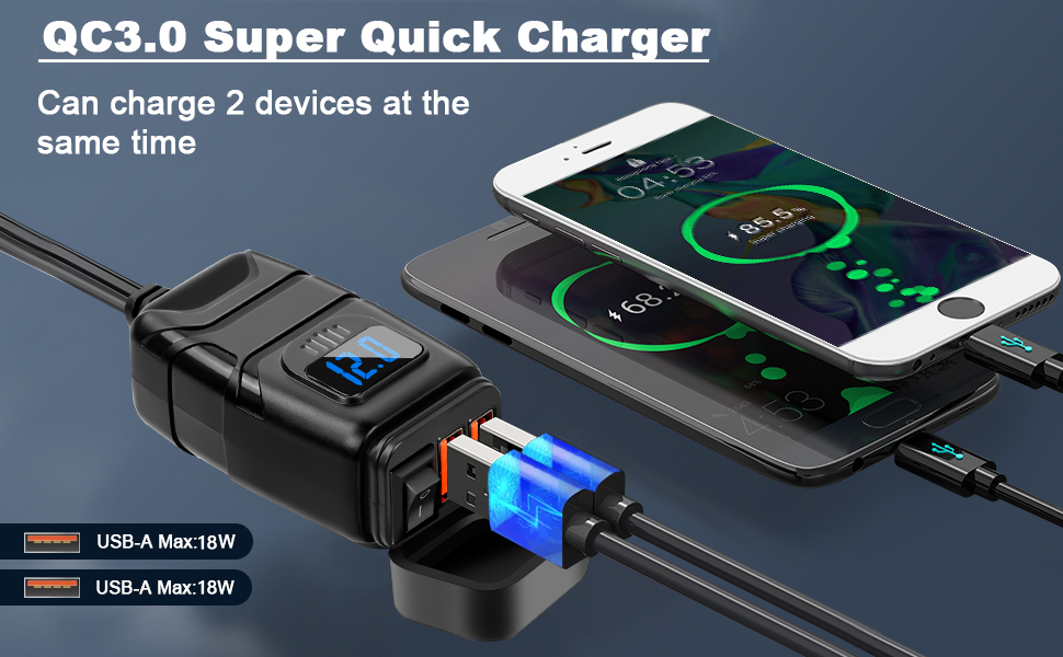cargador usb moto