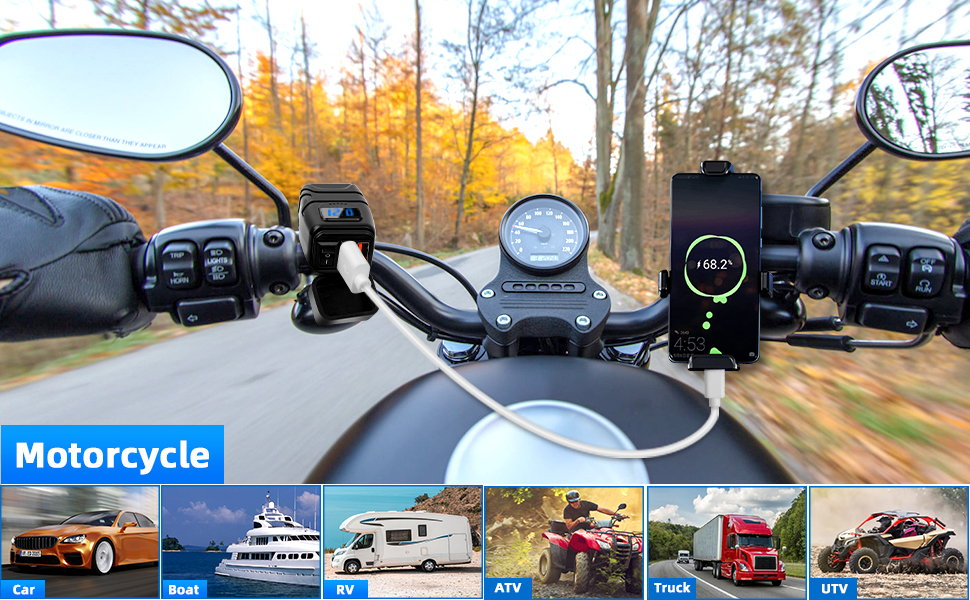 cargador usb moto