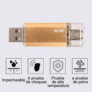 Tipo C y USB 2.0 OTG Flash Drive