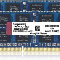 DDR3L / DDR3 Ram 16GB Kit (8GBx2) 1600MHz Memoria Portátil Sodimm PC3L-12800 / PC3-12800 Sin ECC Sin Búfer 1.35V / 1.5V CL11 2Rx8 Dual Rank 204 Pin Módulo Actualización, Memory para Laptop