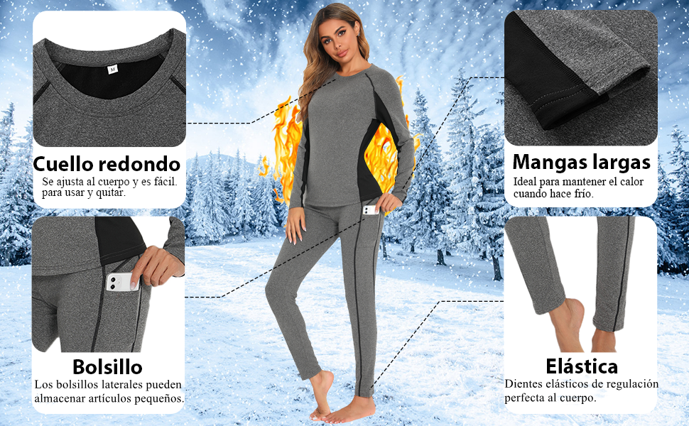 Conjuntos Ropa Térmica Mujer