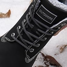 Botas de Nieve Hombre Mujer Cálido Botines Planas Invierno Impermeables Zapatos 