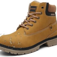 Botas de Hombre Mujer Cálido Piel Botines de Nieve Antideslizante Invierno Impermeables Trekking Aire Libre Zapatos