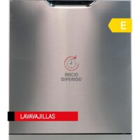 Corberó CLVV6522X Lavavajillas Gama Plus 60 cms. 12 Cub., 5 Prog., 4 Temp., Indicadores LED, Inox, Inicio Diferido, Media Carga, Cesta Superior regulable en Altura, 52 Db, E. energética E