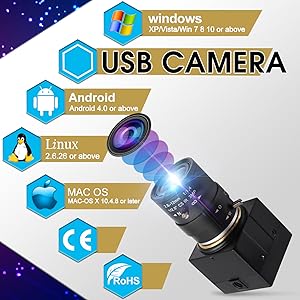 Módulo de cámara USB 4K Cámara Webcam Minicam Mini Cámara Industrial