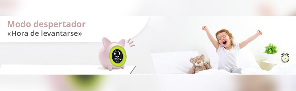 Despertador infantil luminoso para niños educativo