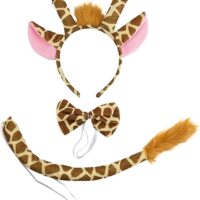 3 Piezas Juego de Disfraces de Jirafa Disfraz Jirafa Niño, Diadema de Animales, Conjunto de Disfraces de Animales, Disfraces de Animales, para carnaval halloween cumpleaños navidad