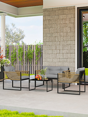 re sofas mobiliario mueble patio ratan sintetico conjuntos sillon mesa sillas aire libre mesita aux