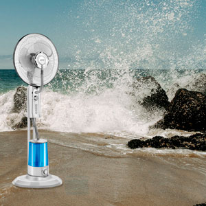 MPM MWP-20 Ventilador de Pie con Nebulizador de Agua, Función Humidificación, Ventilador con Agua 