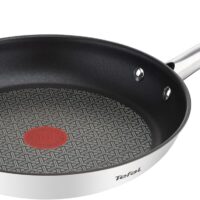 Tefal Duetto - Sartén de 28 cm| Apto inducción, antiadherente, revestimiento titanio, Thermo-signal, sin PFOA, apto lavavajillas y horno, acero inoxidable