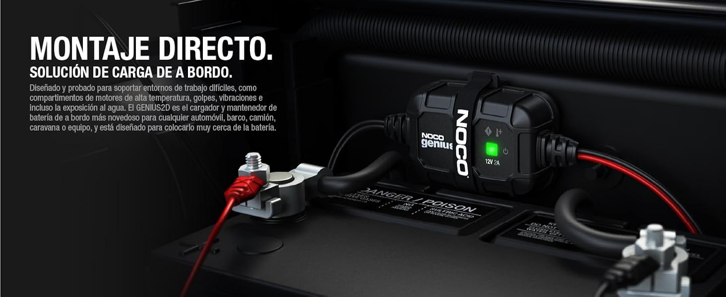 NOCO GENIUS2DEU, 2A 12V cargador de batería a bordo de montaje directo