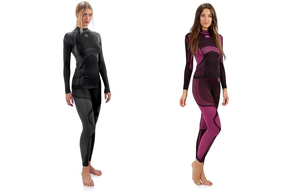 Conjunto Térmico de Manga larga Ropa Interior de Mujer