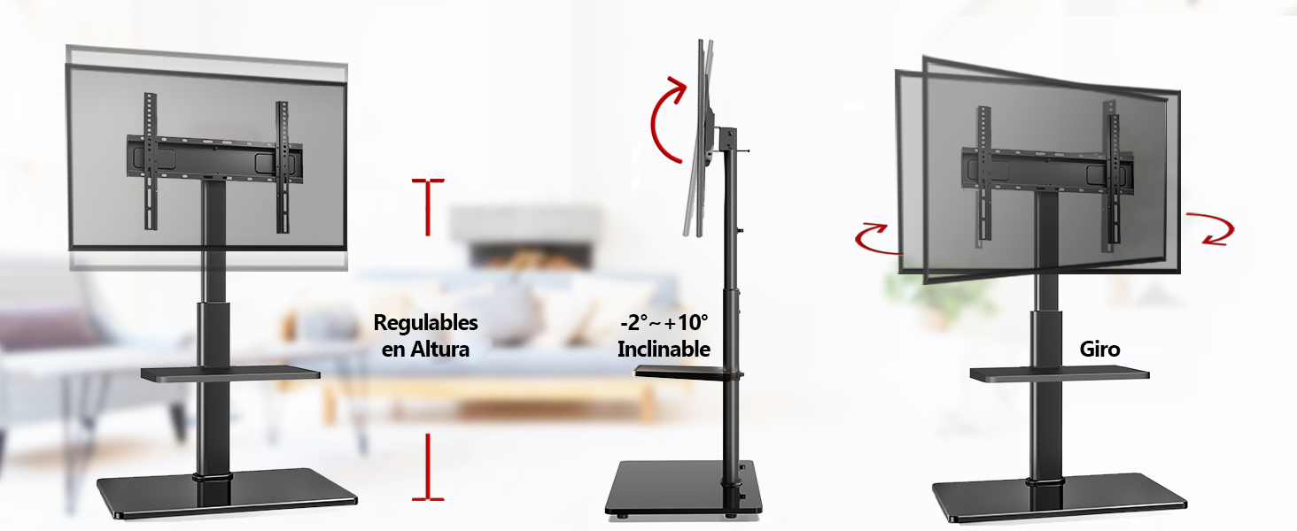 AOKCOS Soporte de suelo para TV televisores de 32 a 55, 65 y 70 pulgadas