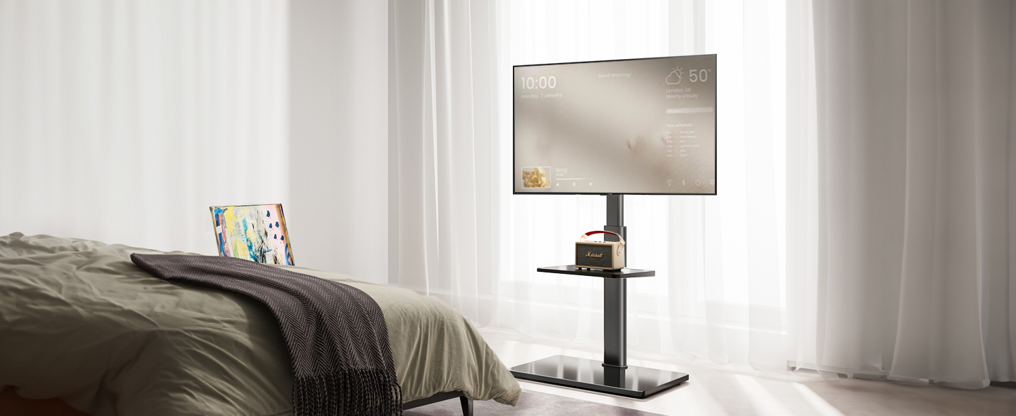 AOKCOS Soporte de suelo para TV televisores de 32 a 55, 65 y 70 pulgadas