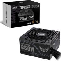 ASUS TUF-GAMING-650B - Fuente de alimentación 650W Bronze (80 Plus Bronze, Grado Militar, Doble rodamiento de Bolas, Revestimiento PCB, Axial-Tech, tecnología 0db, Cables apantallados) Negro