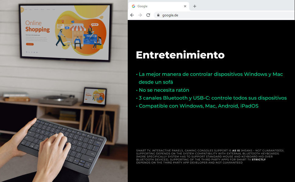 Teclado Bluetooth para iPad, iPad, teclado táctil, teclado Bluetooth, panel táctil inalámbrico