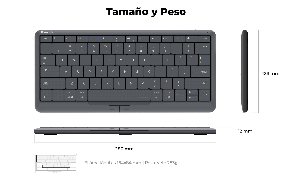 Teclado con Touchpad iPad Teclado Tablet Teclado Teclado Teclado Teclado Inalámbrico Bluetooth
