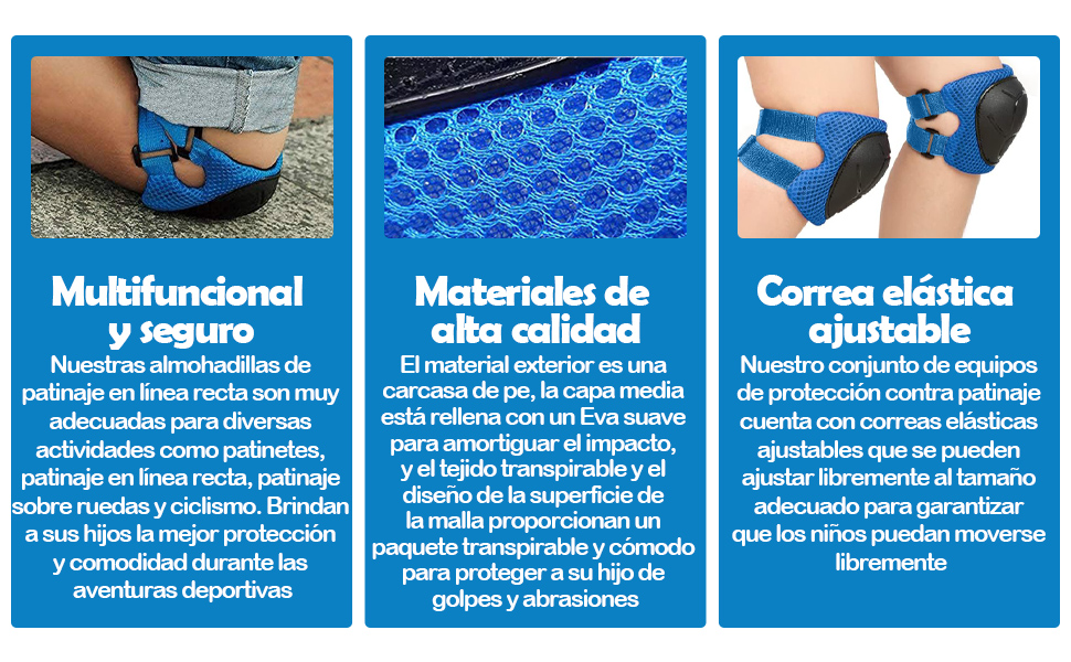 Hbsfbh rodillera infantil, juego de rodillera de patinaje, juego de rodillera de codo infantil