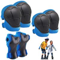 Protecciones Patines Set, Set Rodilleras Coderas y Muñequeras, Rodilleras para Bicicleta para niños, Juego de Protectores para niños para Patines, para Patinaje, equitación, Skateboard
