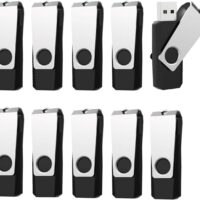 1GB USB al por Mayor, RAOYI Pendrive Pack Memoria USB 2.0 1GB, Memory Stick Flash Drive para Computadoras PC Windows Mac OS (10 Unidades, Color de Negro)