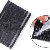 50 Unidades Negras Kit de Mechas para Pinchazos de Neumáticos, Kit Repara Pinchazos Mechas, Reparación de neumáticos Tubeless para Moto, Coche, Junta de Goma
