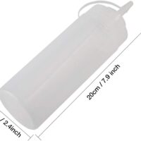Ruaniy Dispensador de Condimentos, Botella para Apretar, Recargable, Desmontable, 340...