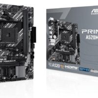 ASUS Prime A520M-R Placa Base AMD Ryzen AM4 mATX con Soporte M.2, Realtek 1Gb Ethernet, HDMI, SATA 6 Gbps, Soporte USB 5Gbps Trasero y Frontal, Negro