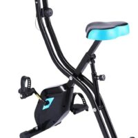 Bicicleta estática Bicicleta plegable para hacer ejercicio, velocidad de tiempo, pantalla de calorías, bicicleta giratoria, entrenador de Cardio, quemagrasas, pérdida de peso, bicicleta de eje