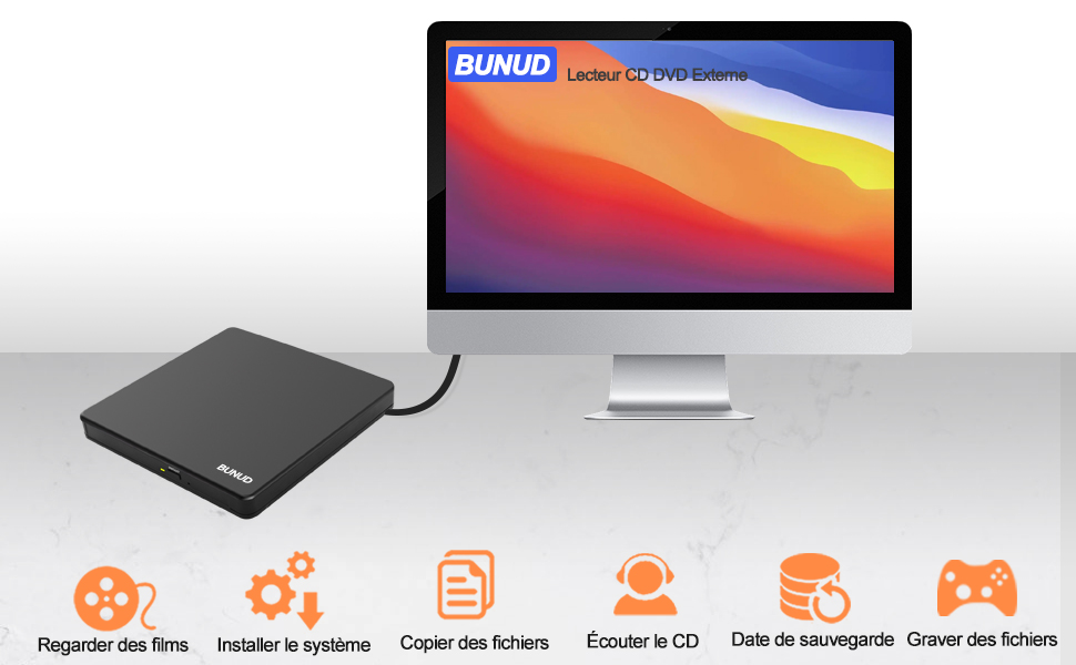 unidad de cd externa pc grabador dvd cd/dvd mac windows 11 imac macbook pro air usb 3.0