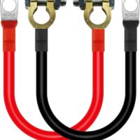 Cable Inversor de Batería 25mm² 3AWG SC25-8 Cable Bateria Coche 12V 24V Cable de Batería con Conector para Automóviles, Camiones, Energía Solar, Barcos, Motocicletas 30cm
