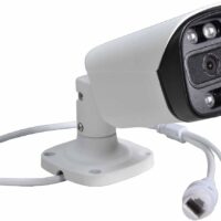 Cámara IP Bullet POE de 4 MP, cámara de red de 4.0 MP de alta resolución PoE IP de vigilancia IP de 2.8 mm, lente gran angular, visión nocturna infrarroja