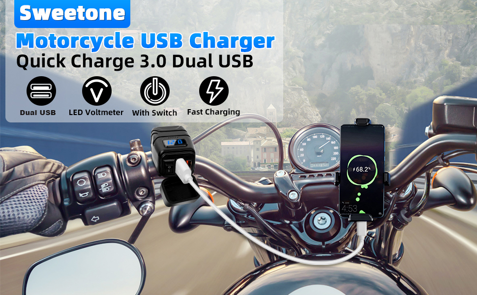 cargador usb moto