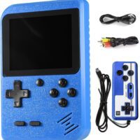 Consola de Guegos de Mano,Consola de VideoGuegos Retro Portátil con 500 Guegos Clásicos de FC, Pantalla LCD de 3.0 Pulgadas, Soporte de Consola de Guegos Retro para Conectar TV y Dos Gugadores