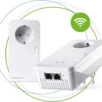 devolo Magic 2 – Set con 2 adaptadores Powerline para WiFi de malla en habitaciones, óptimo para streaming (2400 Mbit/s, 3 x conexiones Gigabit LAN, AP Steering)