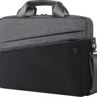 DOMISO 17,3 Pulgadas Funda Portátil Bolsa Bandolera Impermeable Funda Protectora Compatible con 17-17,3 Pulgadas Dell/Acer/ASUS/Samsung/Hp/Lenovo/Chromebook/Notebook, Gris+Negro