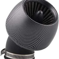 Filtro de Aire para Motocicleta de 28mm-42mm, Limpiador de Filtro de Aire Universal de Fibra de Carbono para Scooter de 150cc, 200cc, 250cc, Motocicleta, ATV, Codo